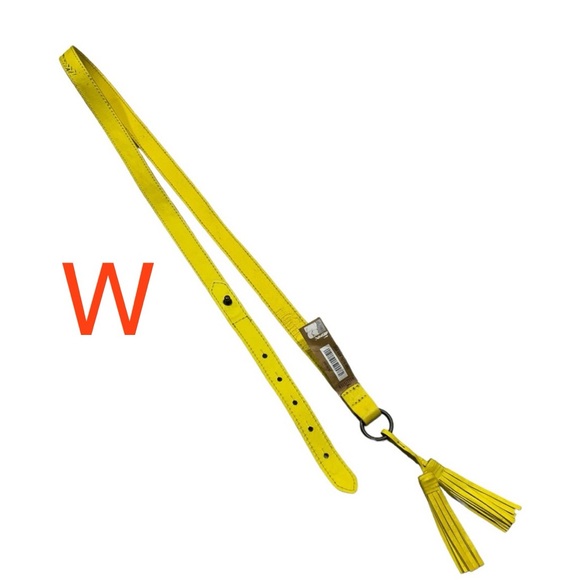 Hollister  O Ring Yellow Leather Belt, M/L - Picture 5 of 5